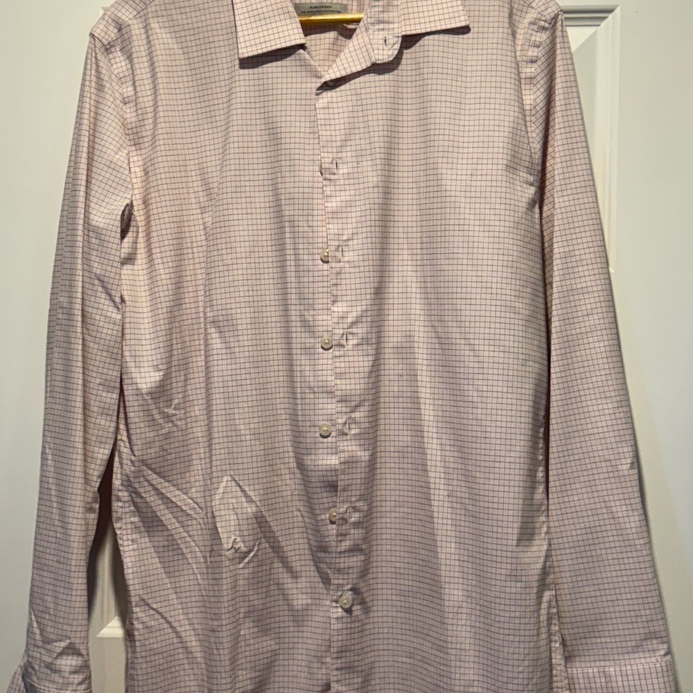 Goodfellow & Co Men's Light Pink Checkered Dress Shirt